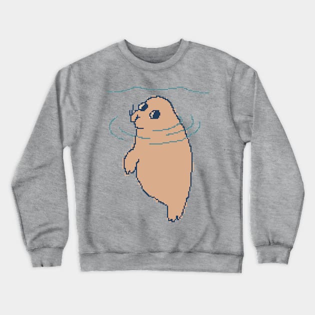 Cute Floating Seal Crewneck Sweatshirt by pxlboy